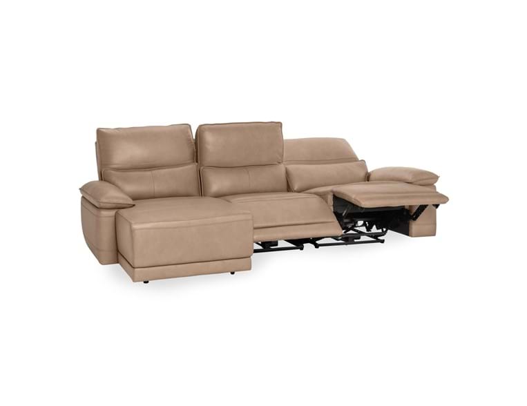 Branford Brown Power Recliner Sectional w/LAF Chaise - Ornate Home