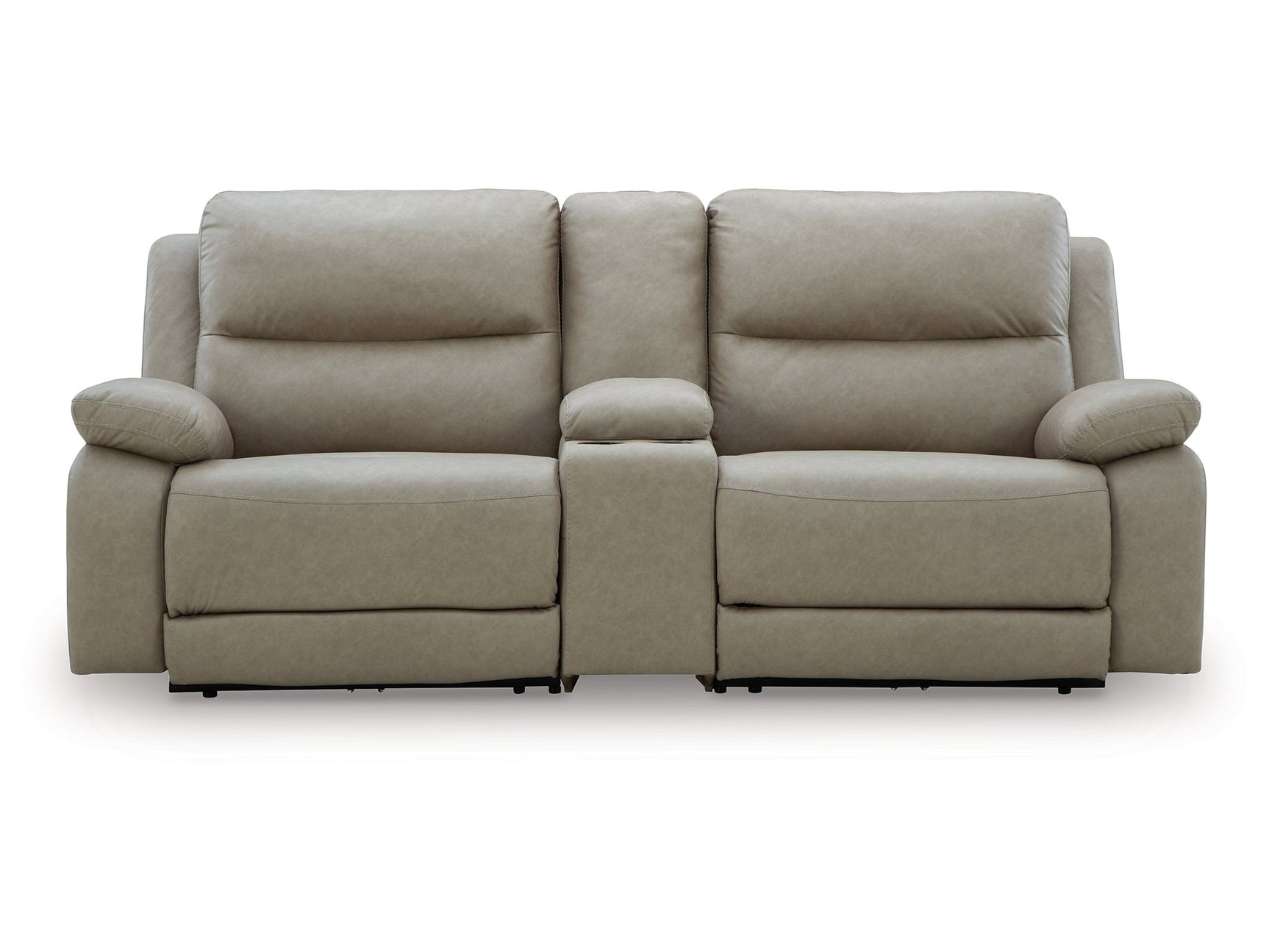 Brannigan Pebble 3-Piece Dual Power Reclining Modular Loveseat with Console - Ornate Home