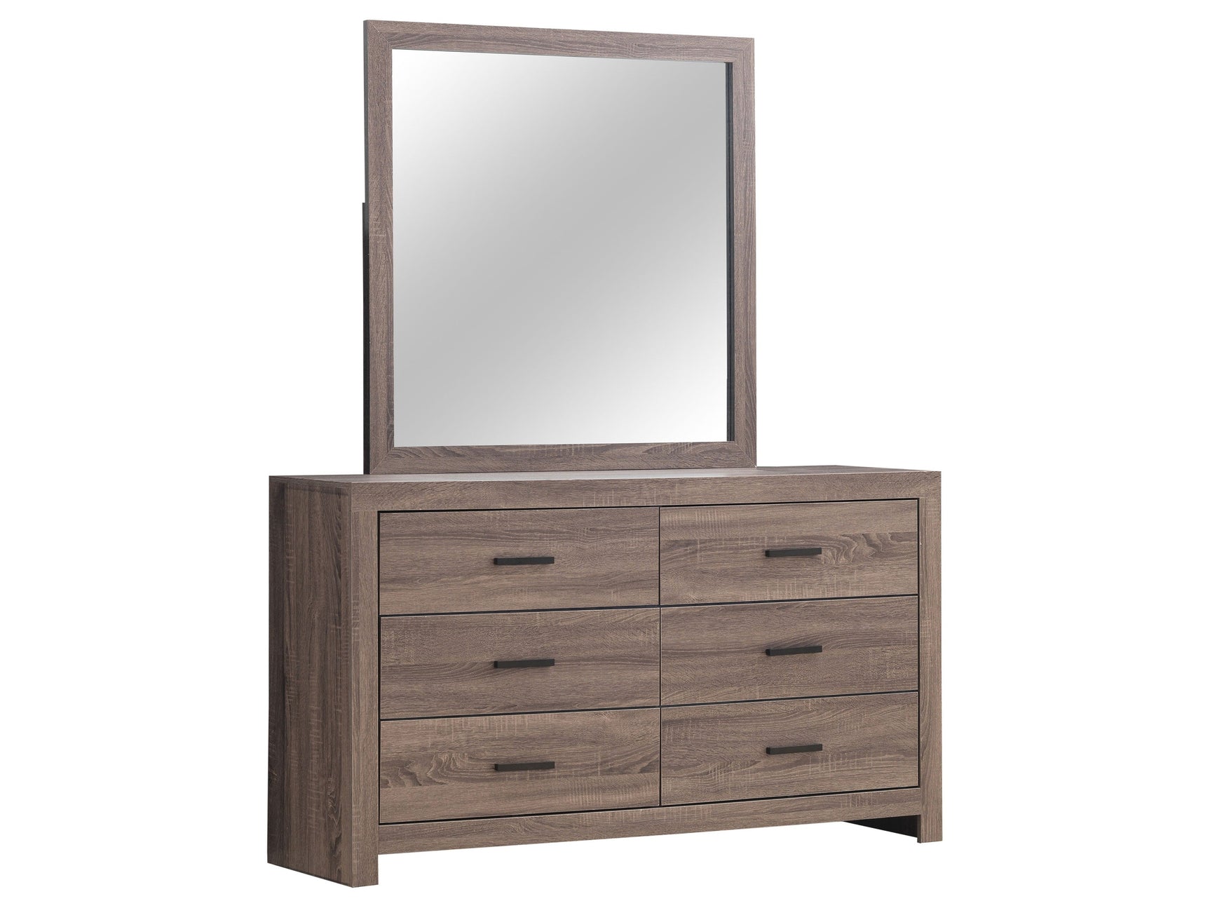 Brantford Barrel Oak Dresser and Mirror - Ornate Home