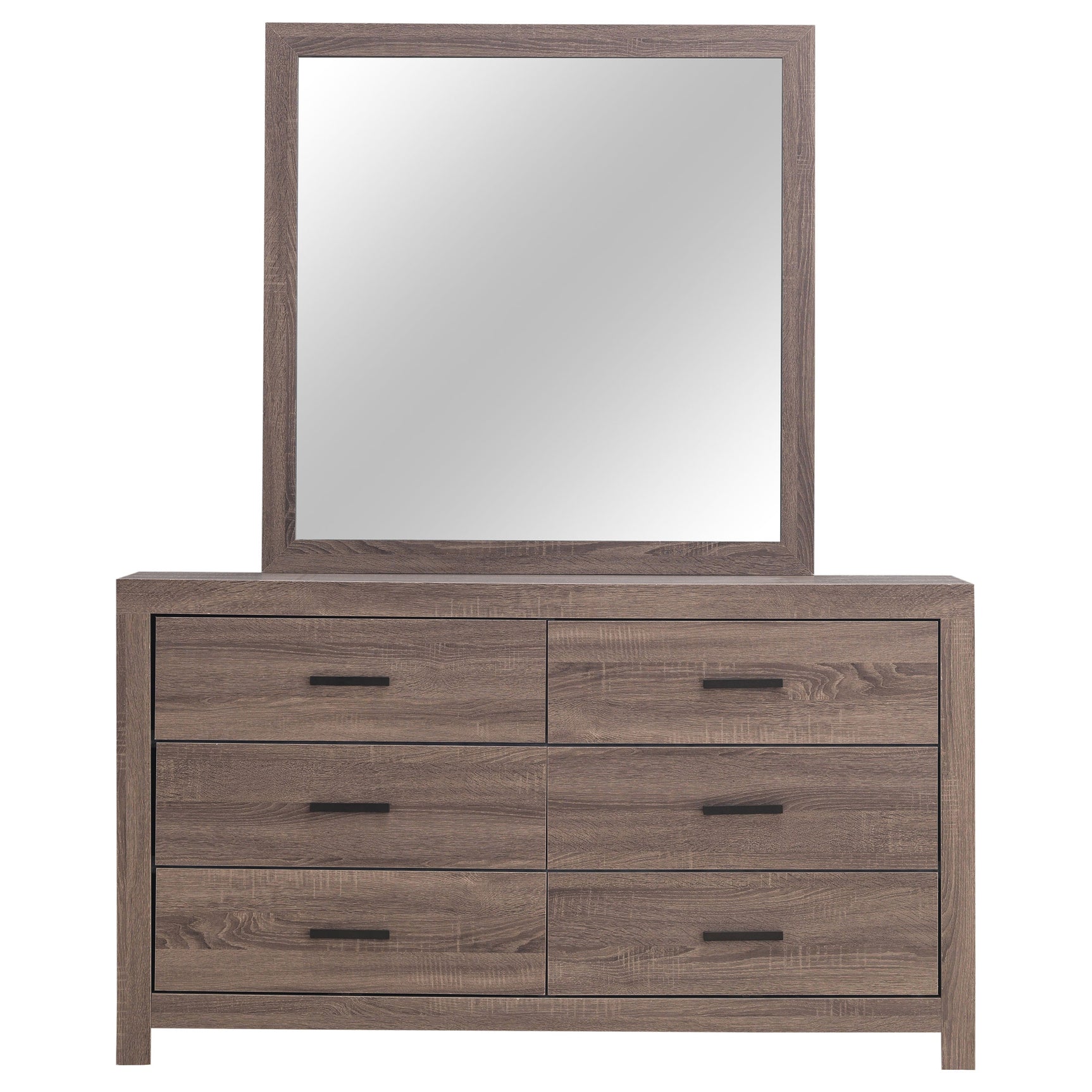 Brantford Barrel Oak Dresser and Mirror - Ornate Home