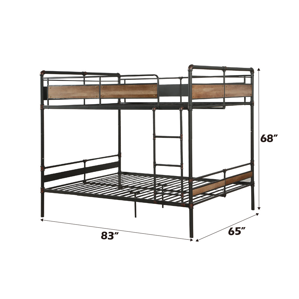 Brantley II Sandy Black/Bronze Queen/Queen Bunk Bed - Ornate Home