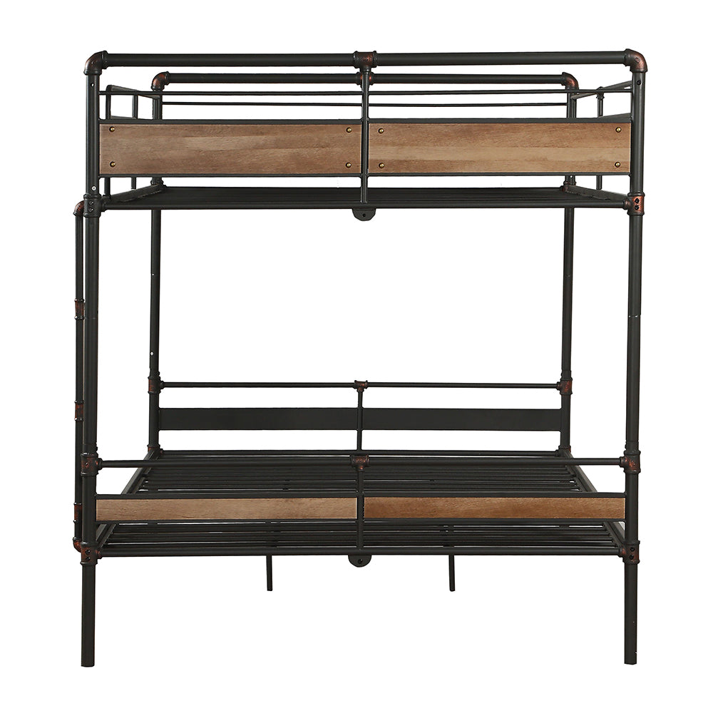 Brantley II Sandy Black/Bronze Queen/Queen Bunk Bed - Ornate Home