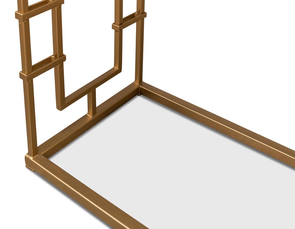 Brass Gate White Console Table - Ornate Home