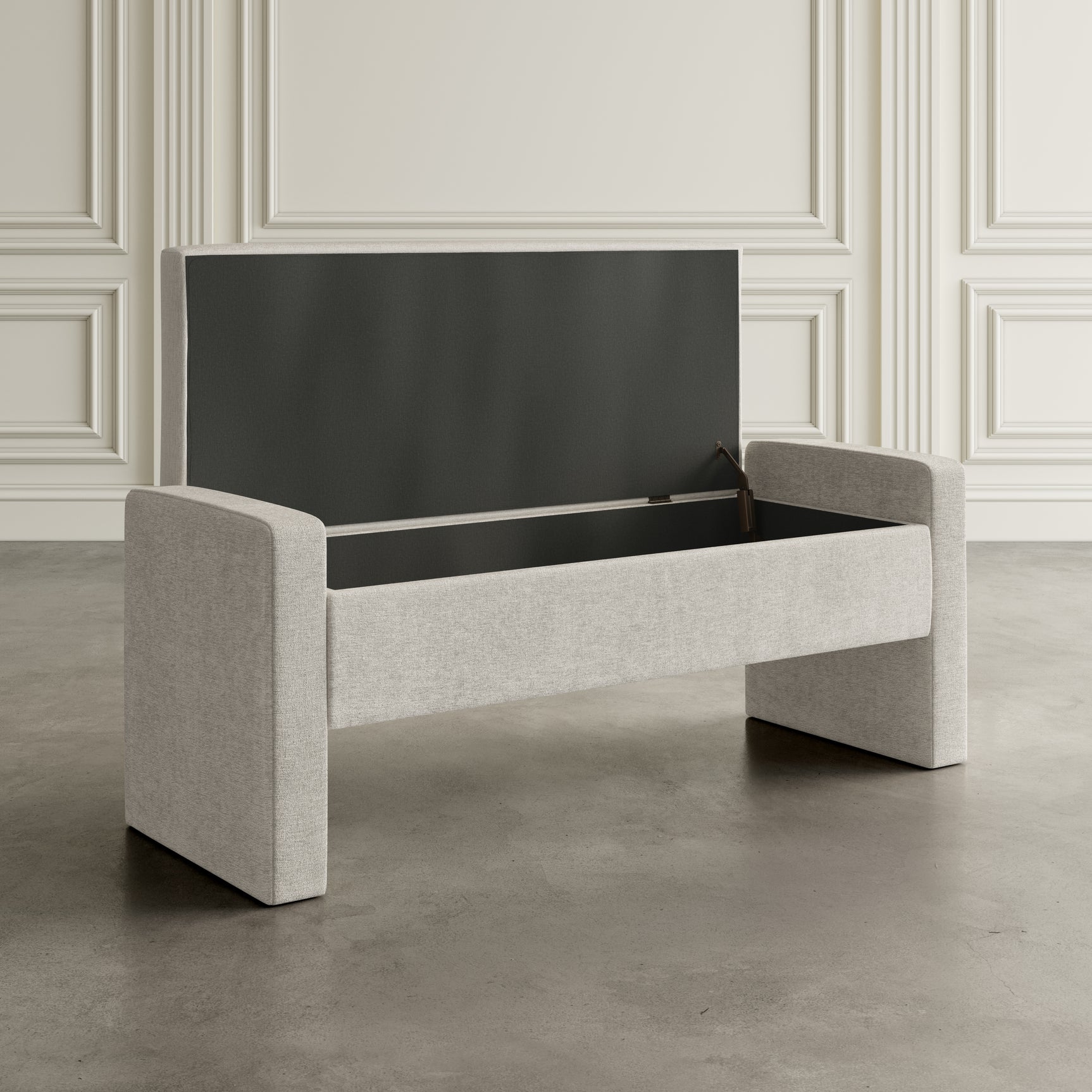 Braun Grey Storage Bench - Ornate Home
