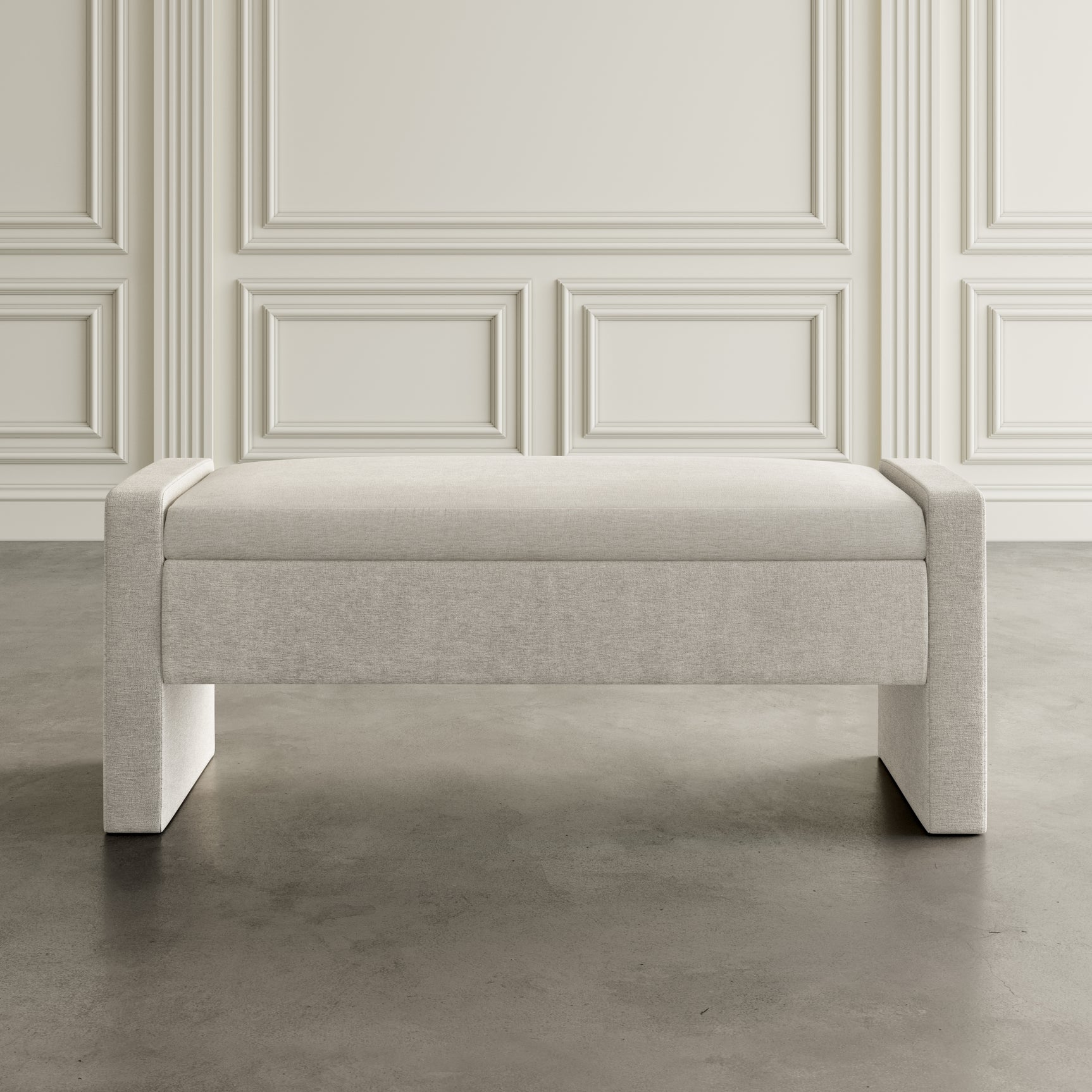 Braun Grey Storage Bench - Ornate Home