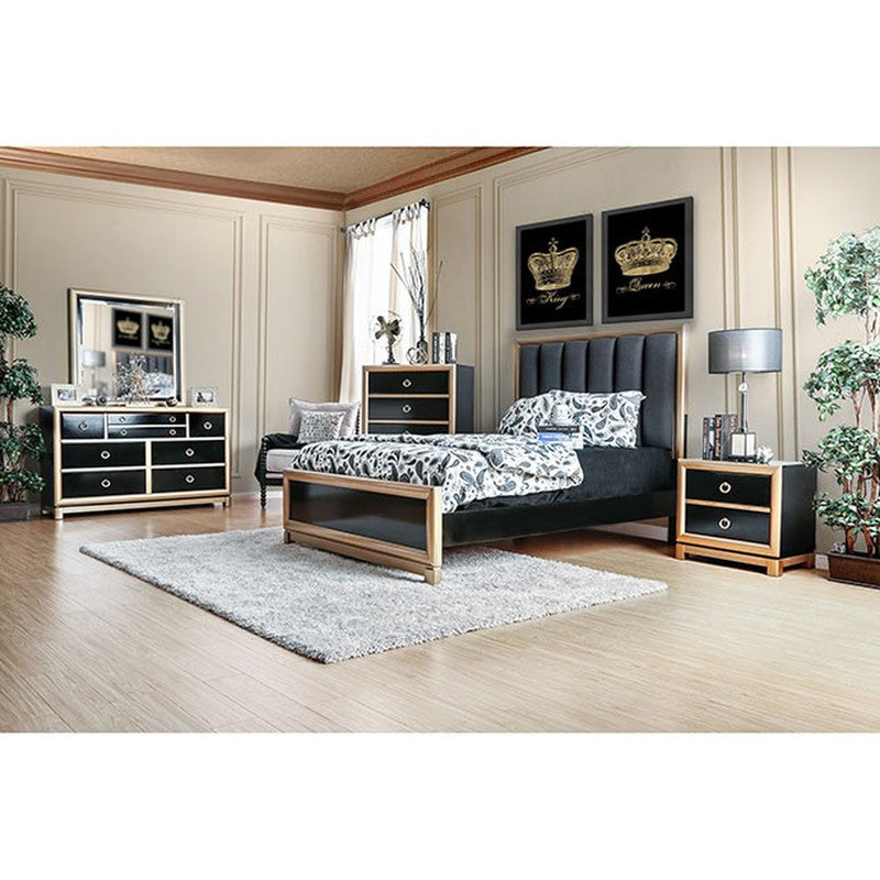 Braunfels Black/Gold Mirror - Ornate Home