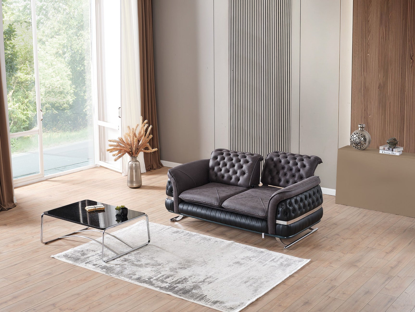 Bravo Black 3-pieces (Sofa & Loveseat & Chair) Living Room Set