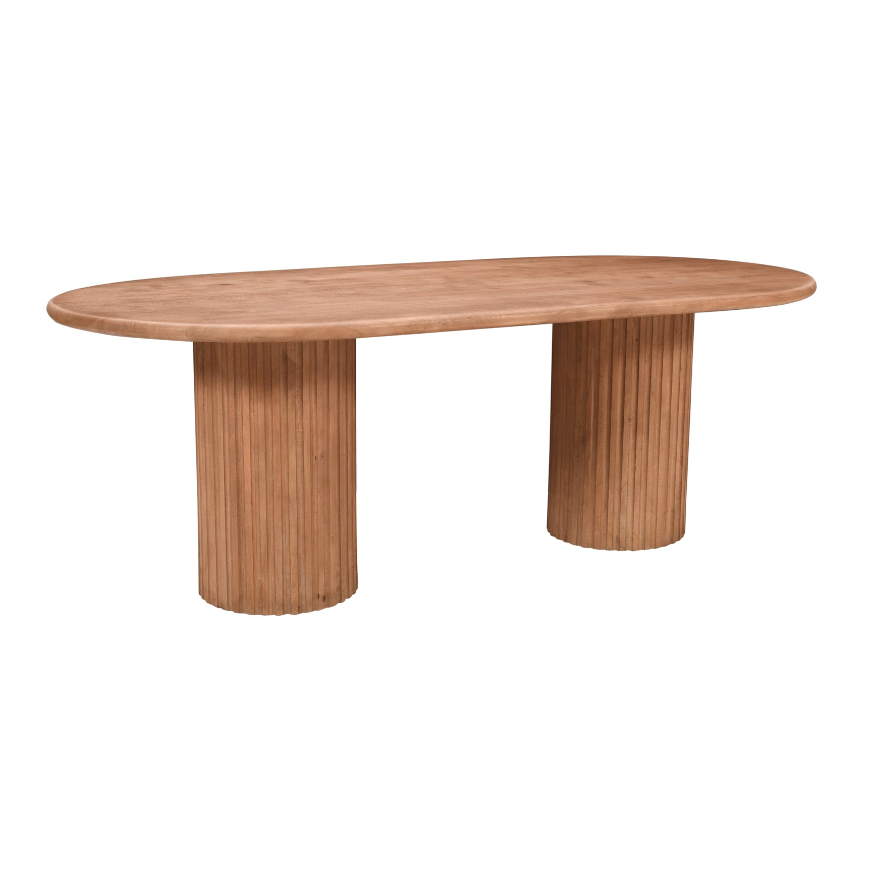 Breck Natural Oak Double Pedestal Dining Table - Ornate Home
