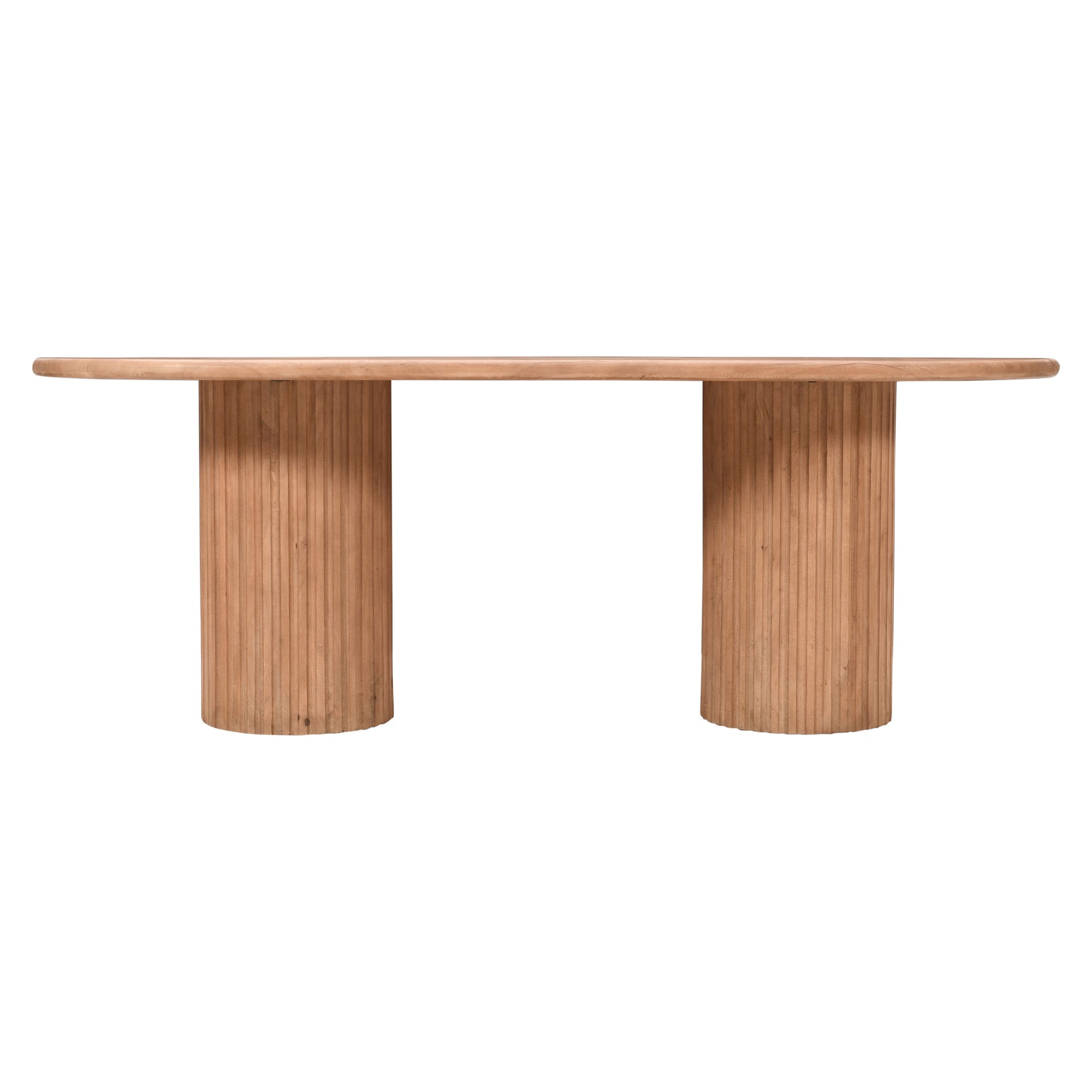 Breck Natural Oak Double Pedestal Dining Table - Ornate Home
