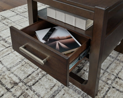 Breckington Dark Brown Square End Table (Online Special Price) - Ornate Home