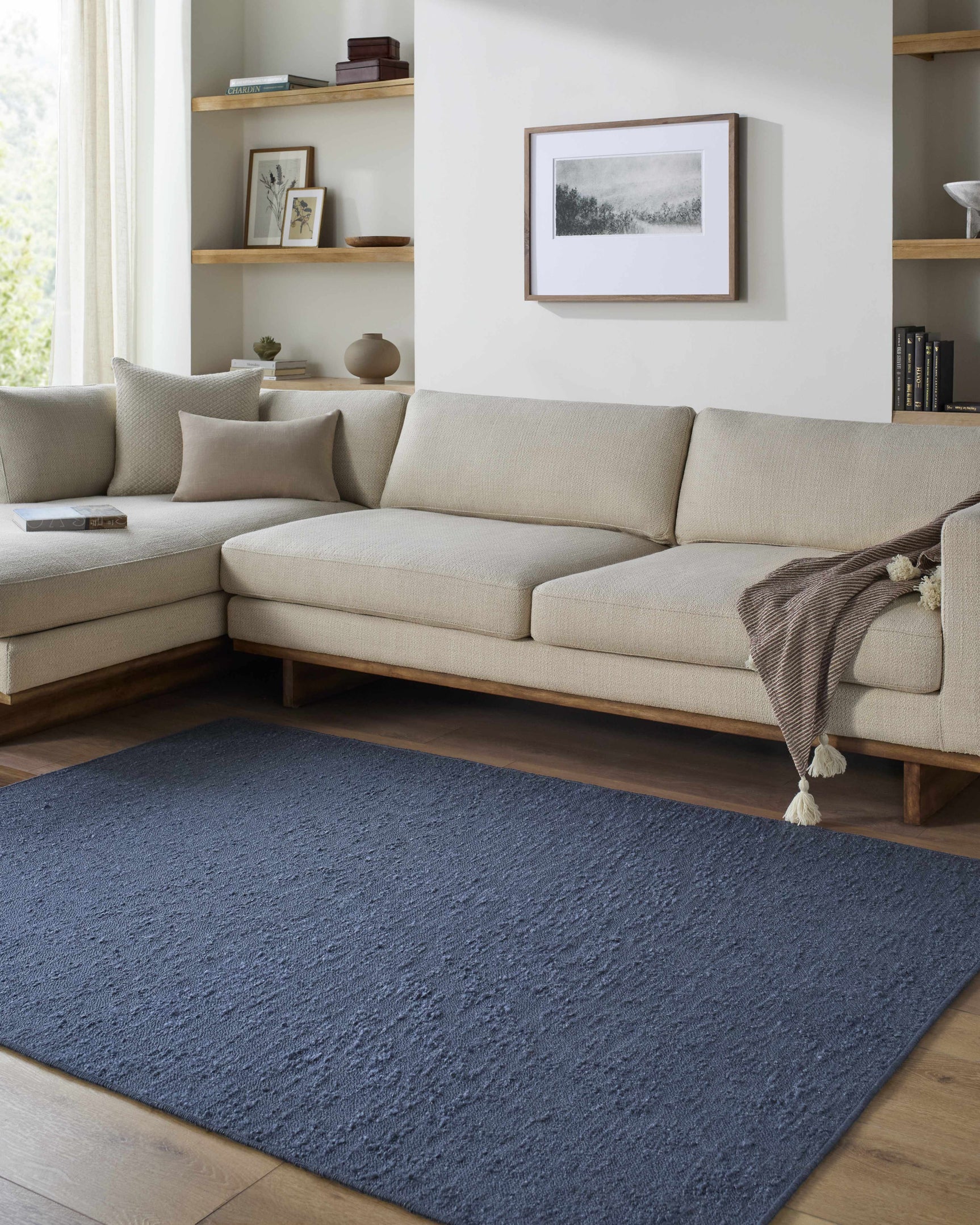 Breena Indigo Washable Area Rug - Ornate Home