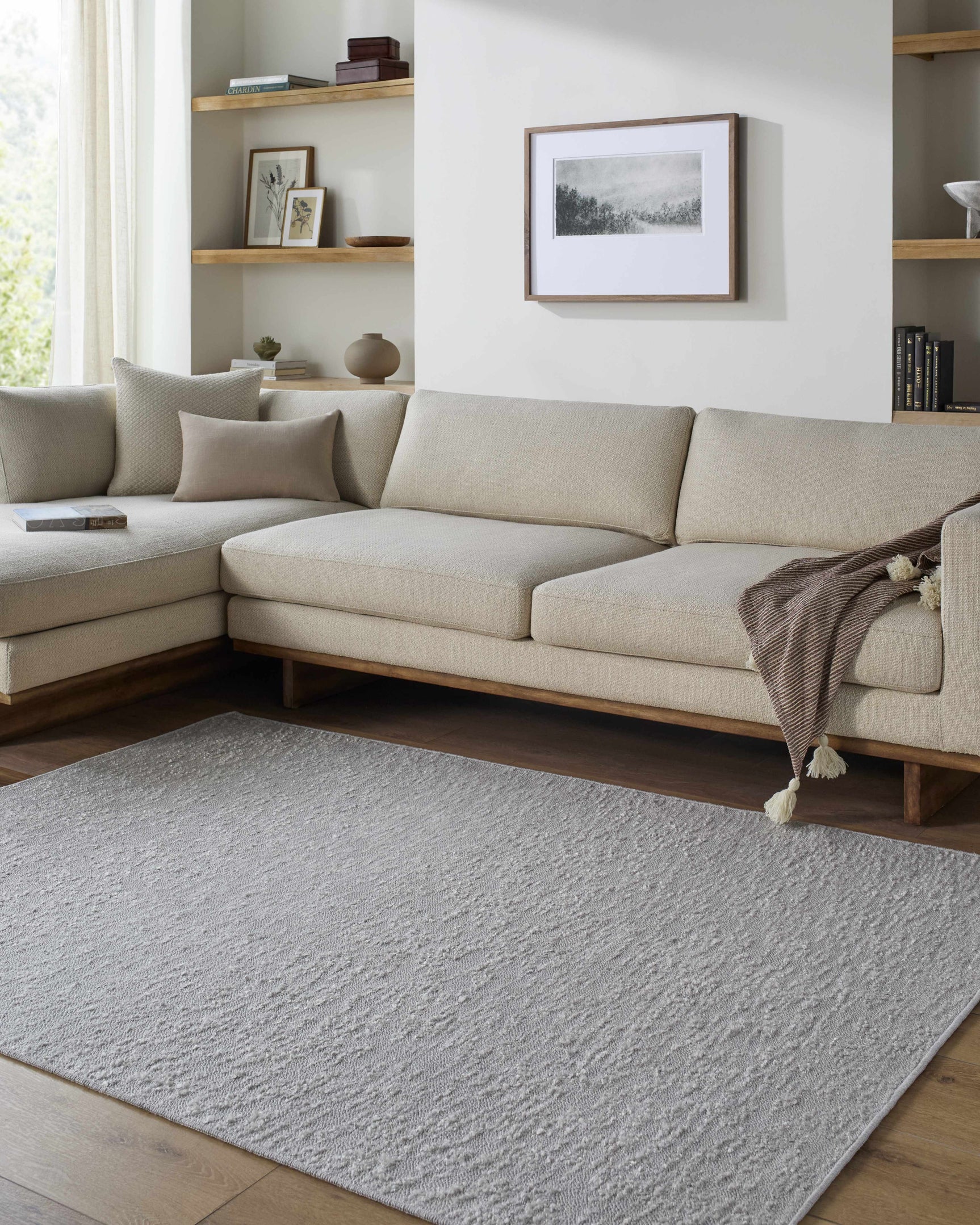 Breena Medium Gray Washable Area Rug - Ornate Home