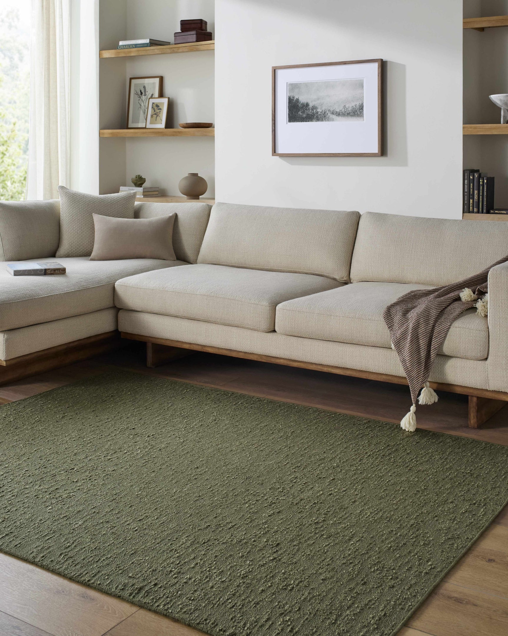 Breena Olive Washable Area Rug - Ornate Home