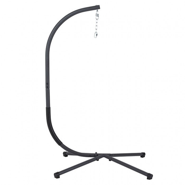 Breeze Black Outdoor Swing Chair w/Stand - Ornate Home