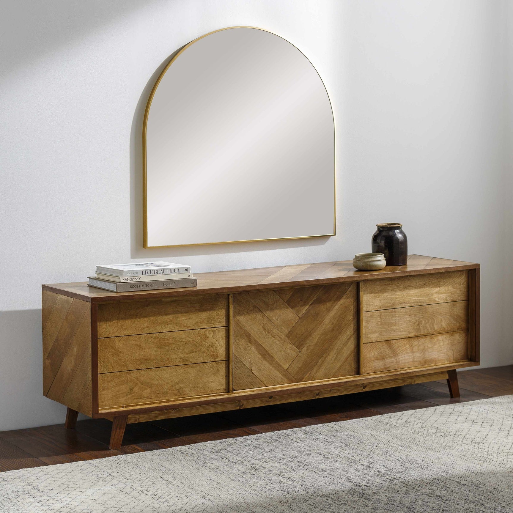 Brembilla Gold Modern Mirror - Ornate Home