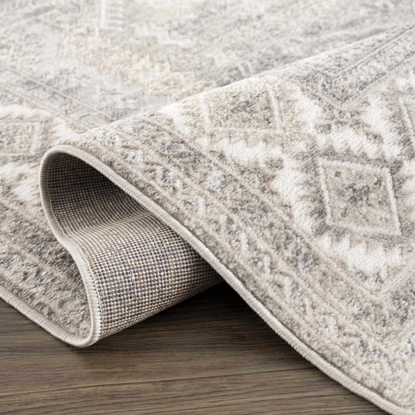 Brend Taupe Medallion Area Rug - Clearance - Ornate Home