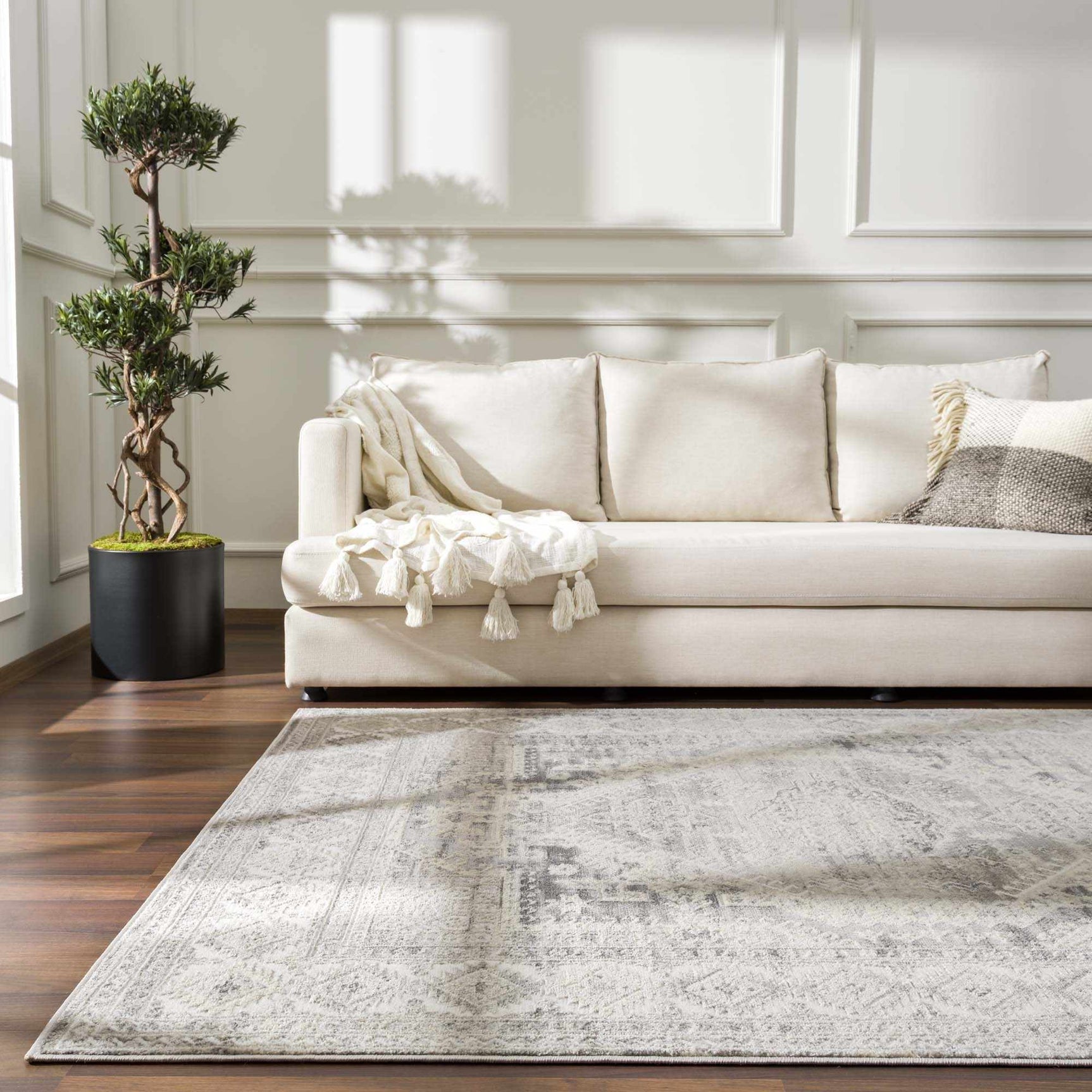 Brend Taupe Medallion Area Rug - Clearance - Ornate Home