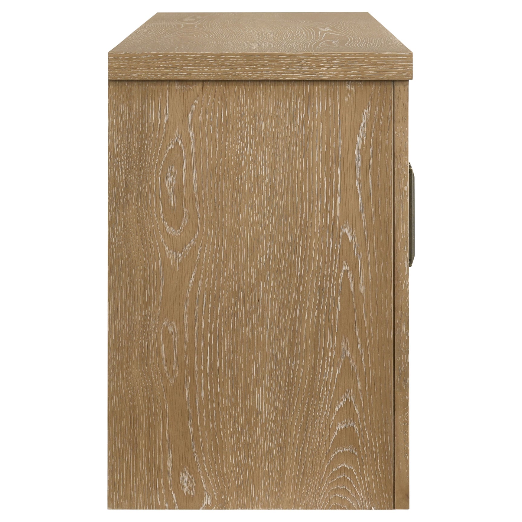 Brenham Washed Oak 79-inch 4-door TV Stand Media Console - Ornate Home