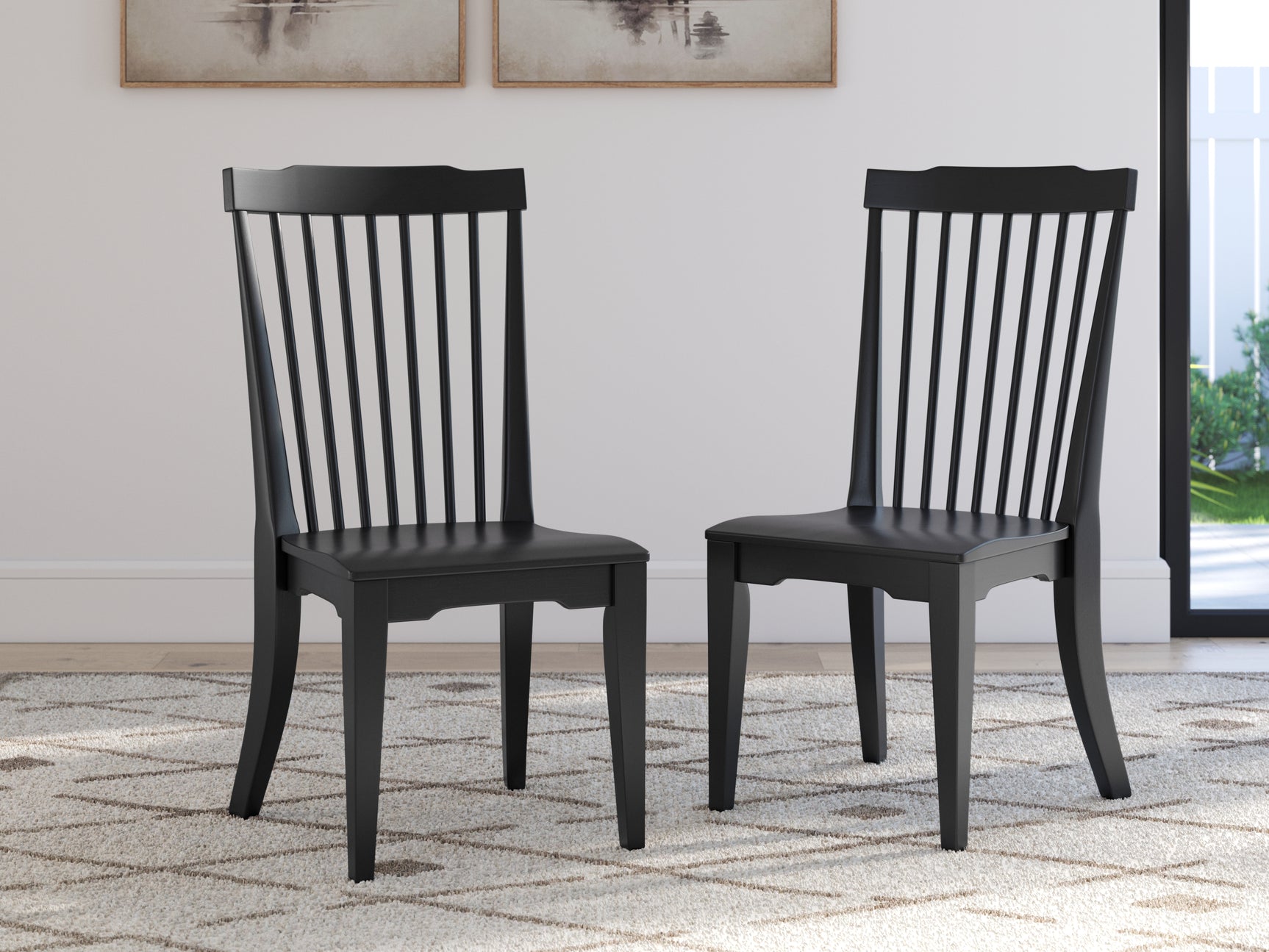 Brenkerton Grayish Brown/Black Dining Table and 6 Chairs - Ornate Home