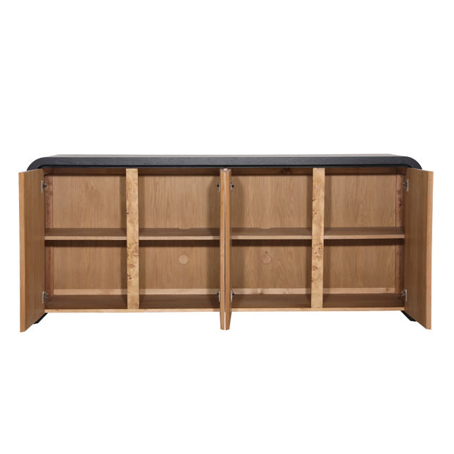 Brennan Black/Natural Sideboard - Ornate Home