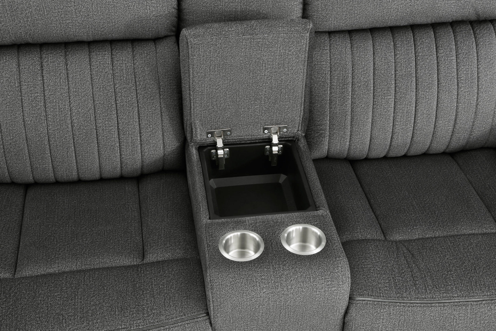 Brennen Charcoal Double Reclining Loveseat - Ornate Home