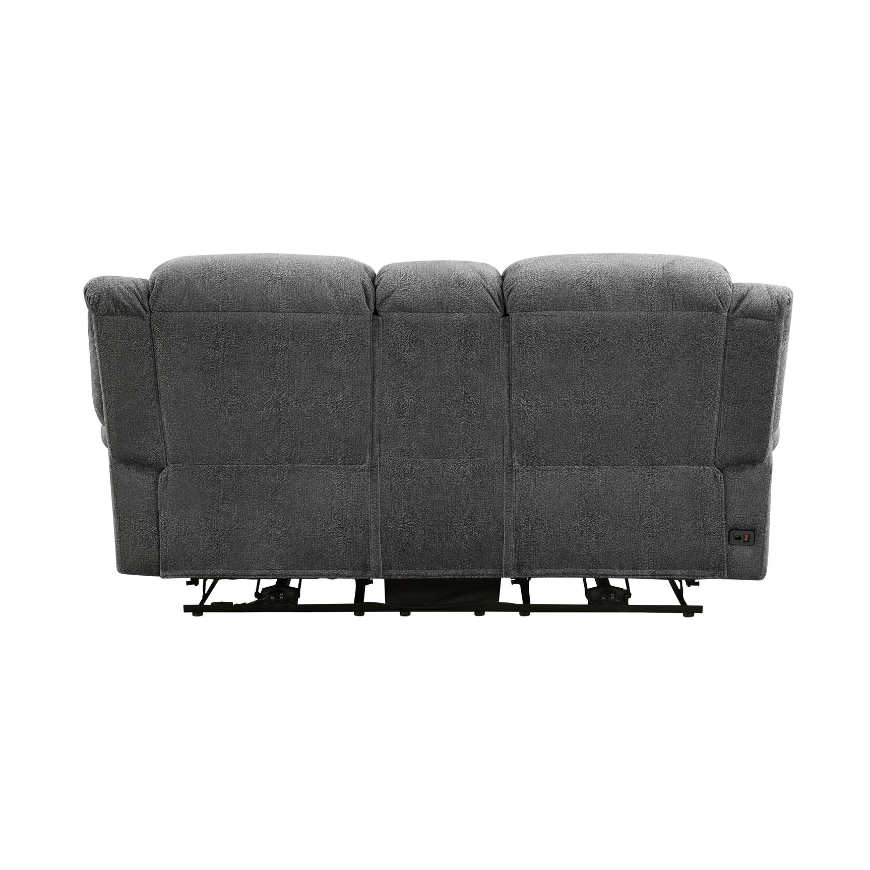 Brennen Charcoal Power Double Reclining Loveseat - Ornate Home