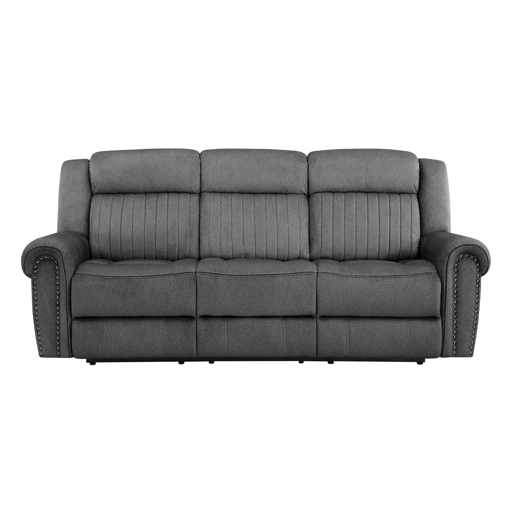 Brennen Charcoal Power Reclining Sofa and Loveseat - Ornate Home