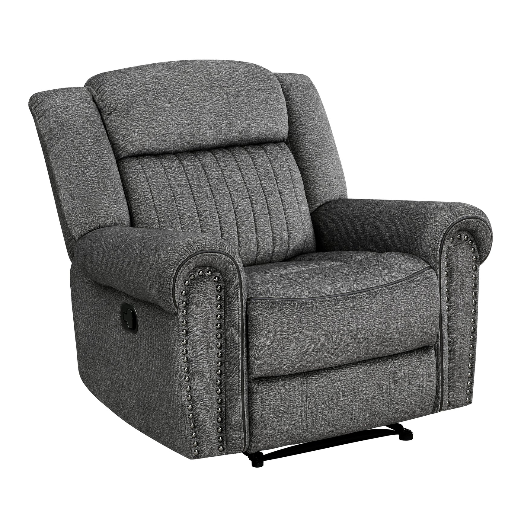 Brennen Charcoal Reclining Chair - Ornate Home