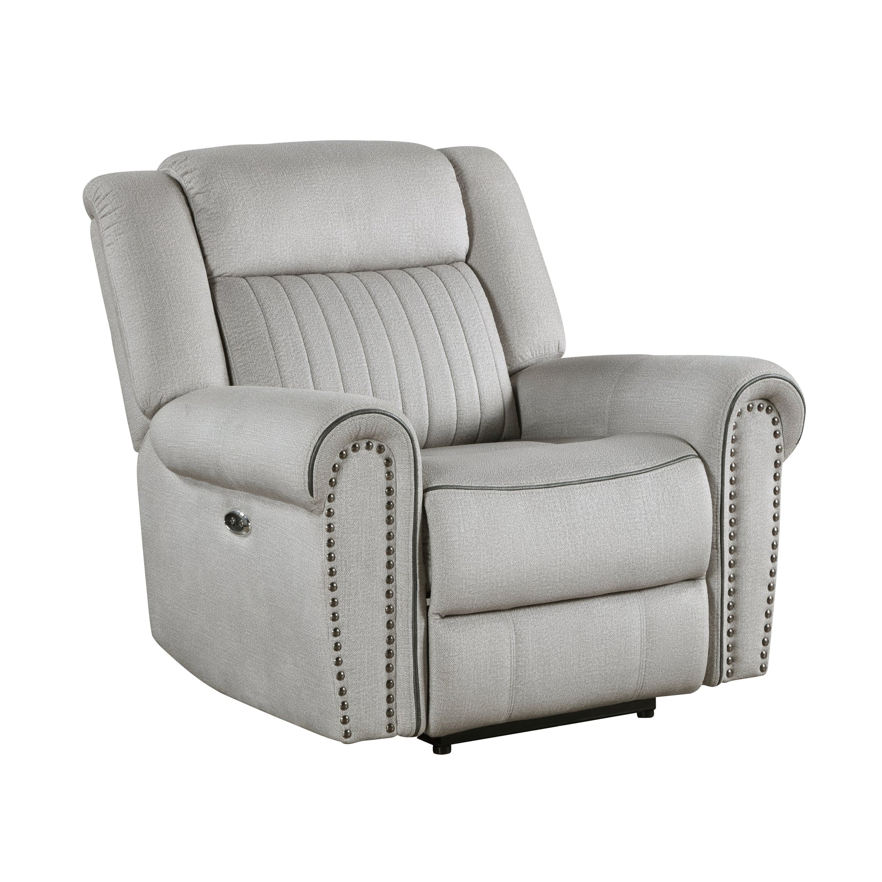 Brennen Mist Gray Power Reclining Chair - Ornate Home