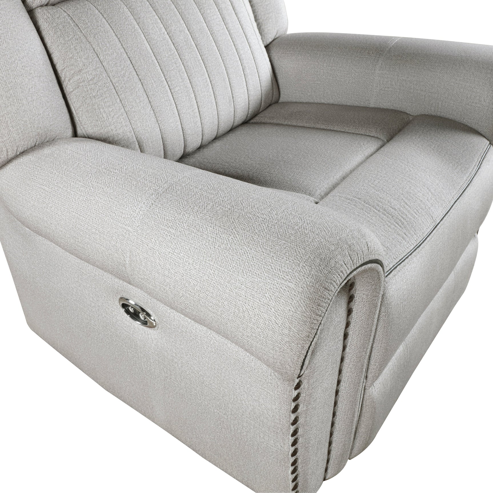 Brennen Mist Gray Power Reclining Chair - Ornate Home