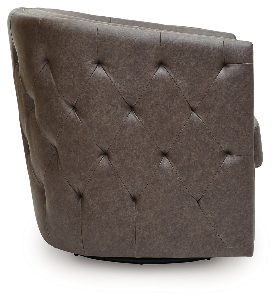 Brentlow Granite Swivel Accent Chair (Online Special Price) - Ornate Home