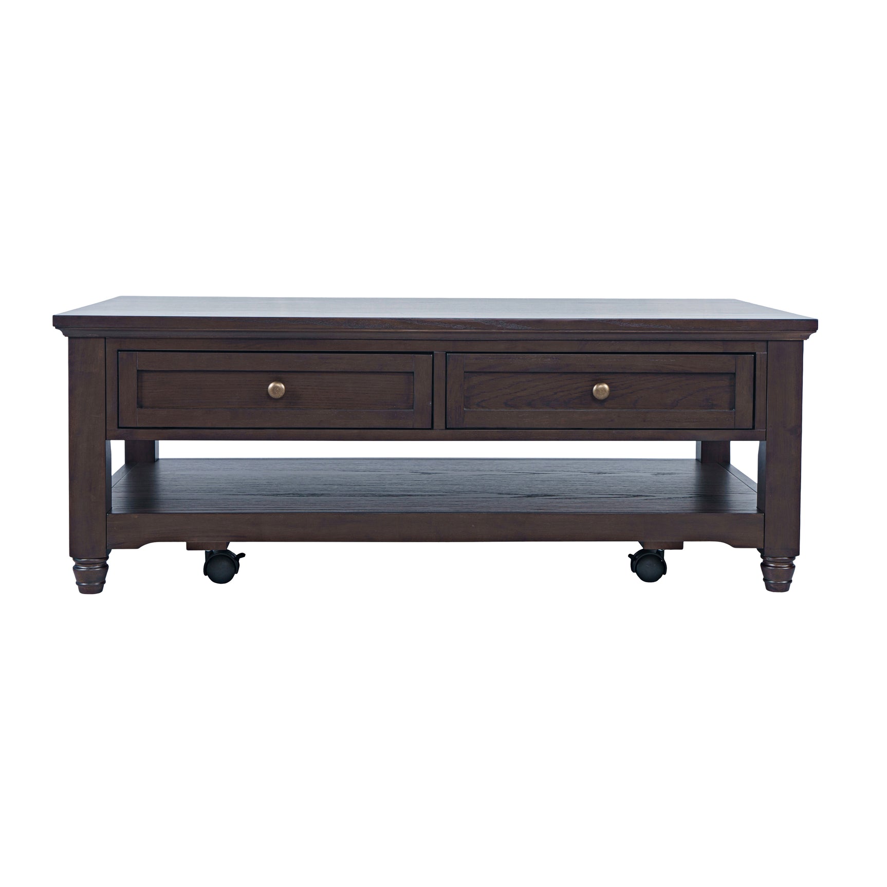 Brentwood Arbor Oak Castered Leg Cocktail Table - Ornate Home