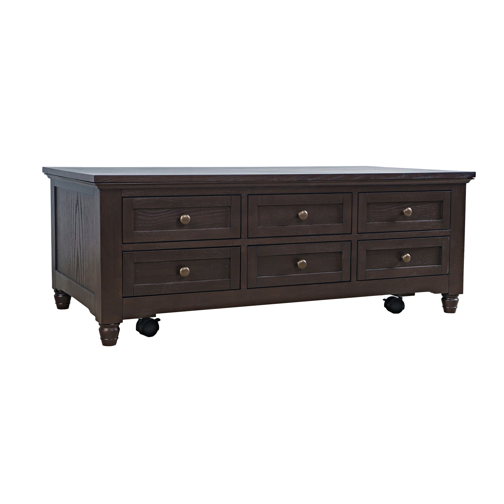 Brentwood Arbor Oak Castered Lift Top Cocktail Table - Ornate Home