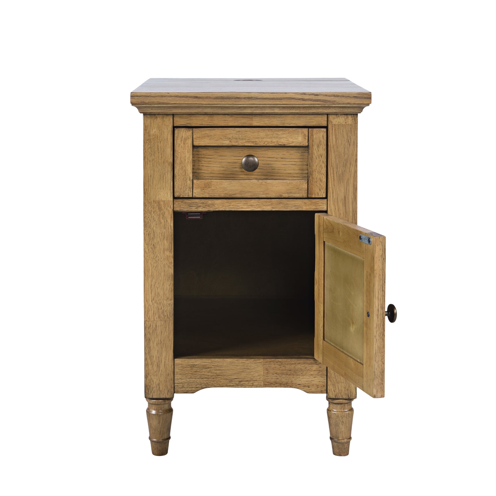 Brentwood Cascade Oak Cabinet Power Chairside Cabinet - Ornate Home