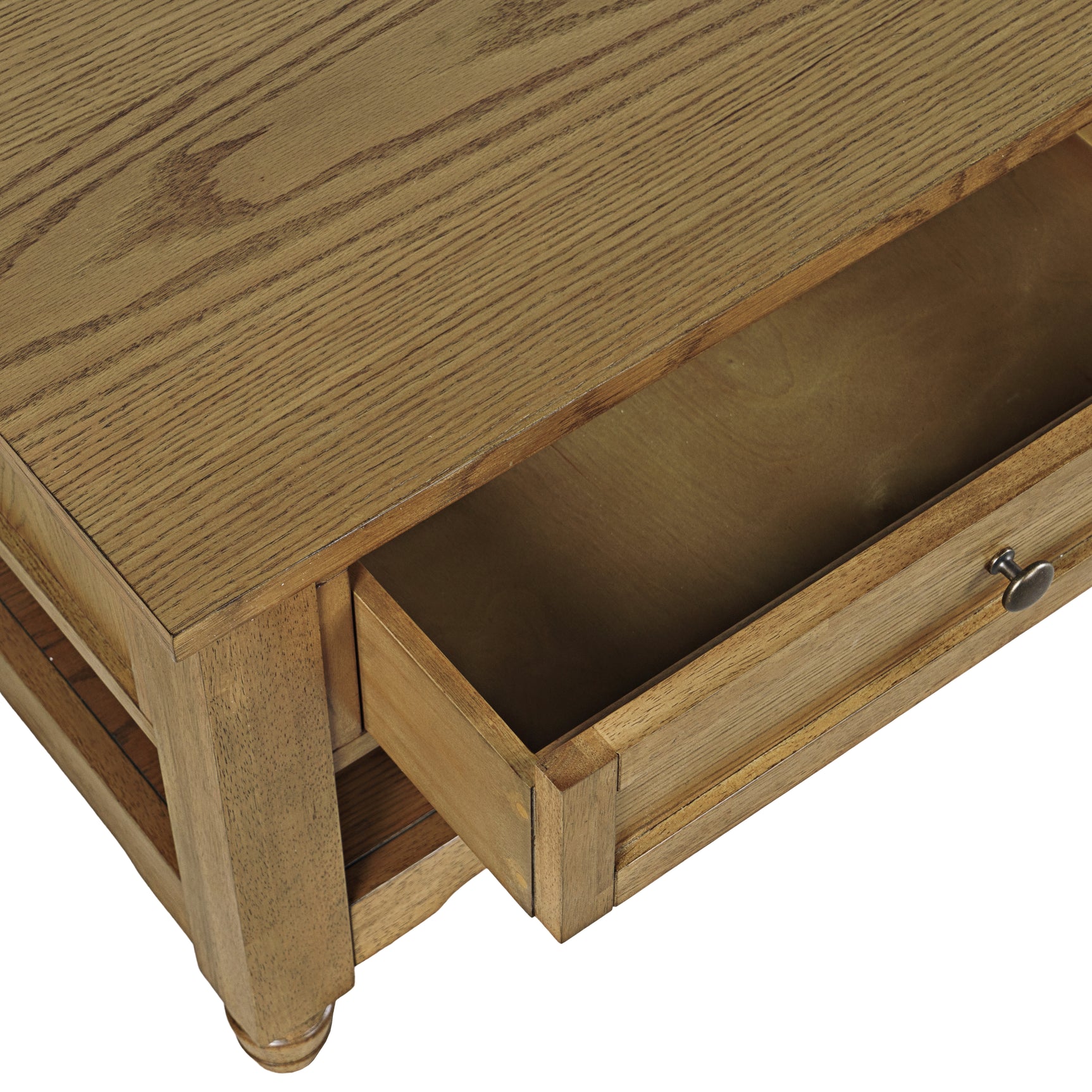 Brentwood Cascade Oak Castered Leg Cocktail Table - Ornate Home