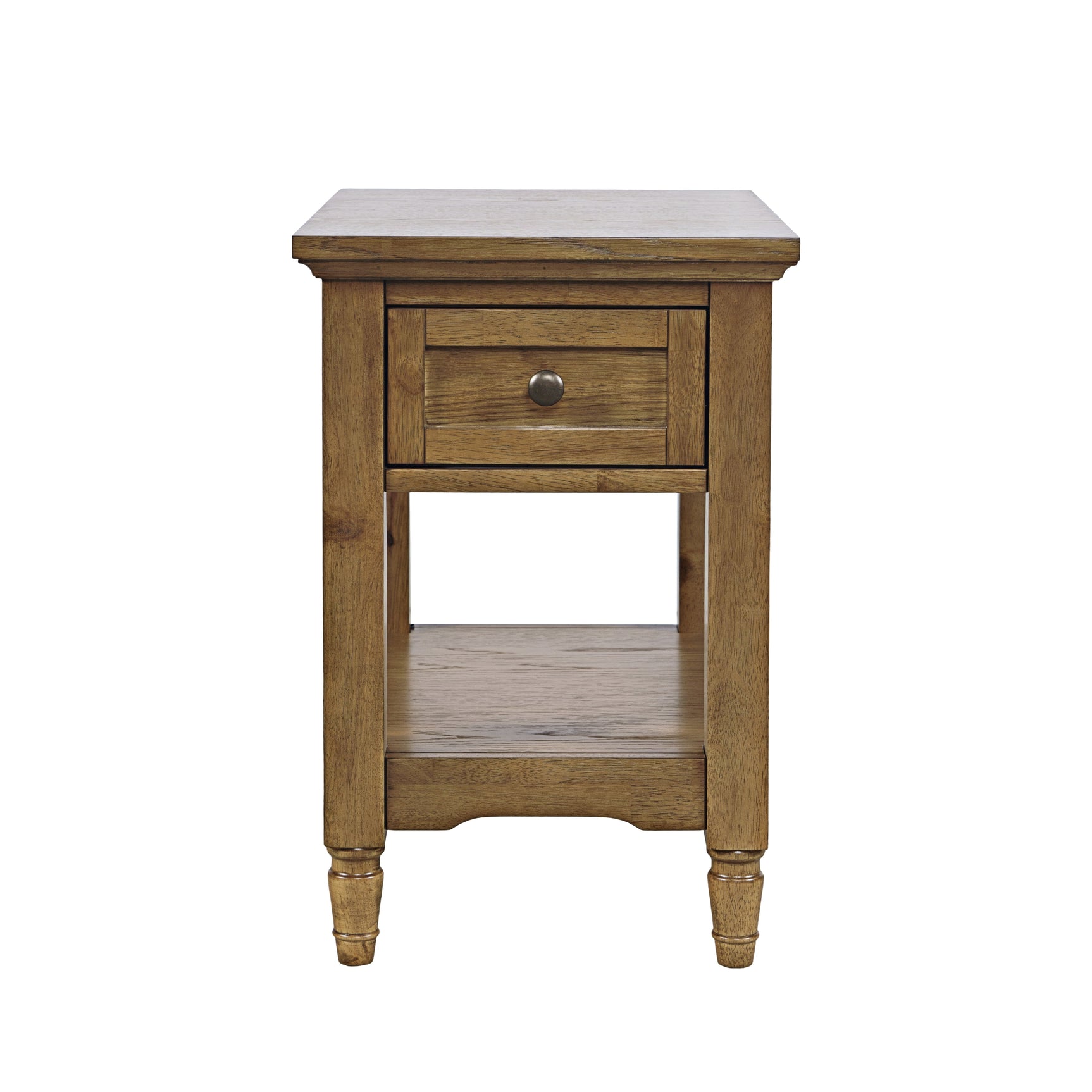 Brentwood Cascade Oak Chairside Table - Ornate Home