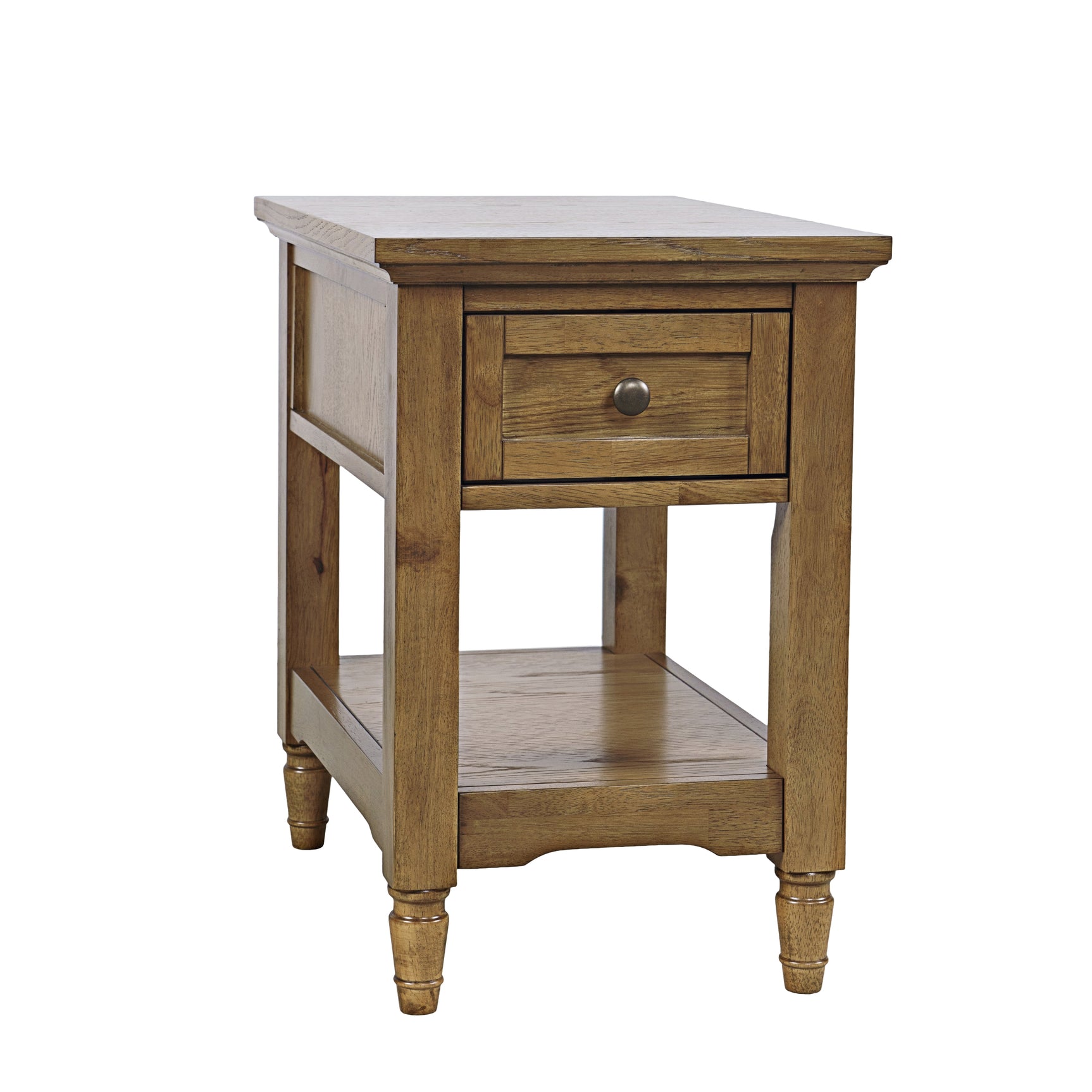 Brentwood Cascade Oak Chairside Table - Ornate Home