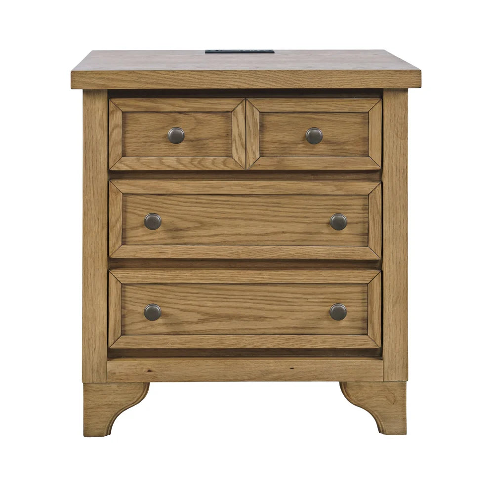 Brentwood Cascade Oak Power Nightstand - Ornate Home