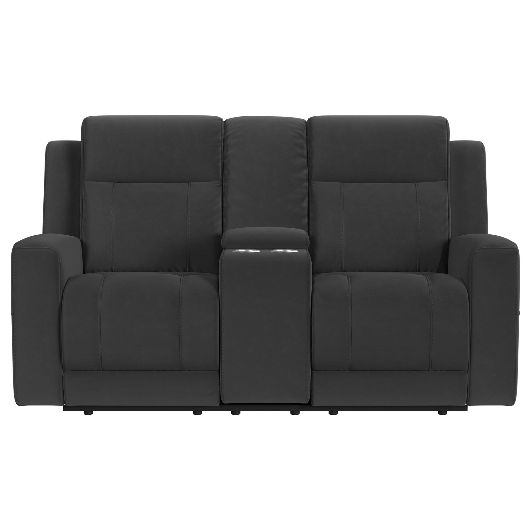 Brentwood Dark Charcoal 2-piece Upholstered Reclining Sofa Set - Ornate Home