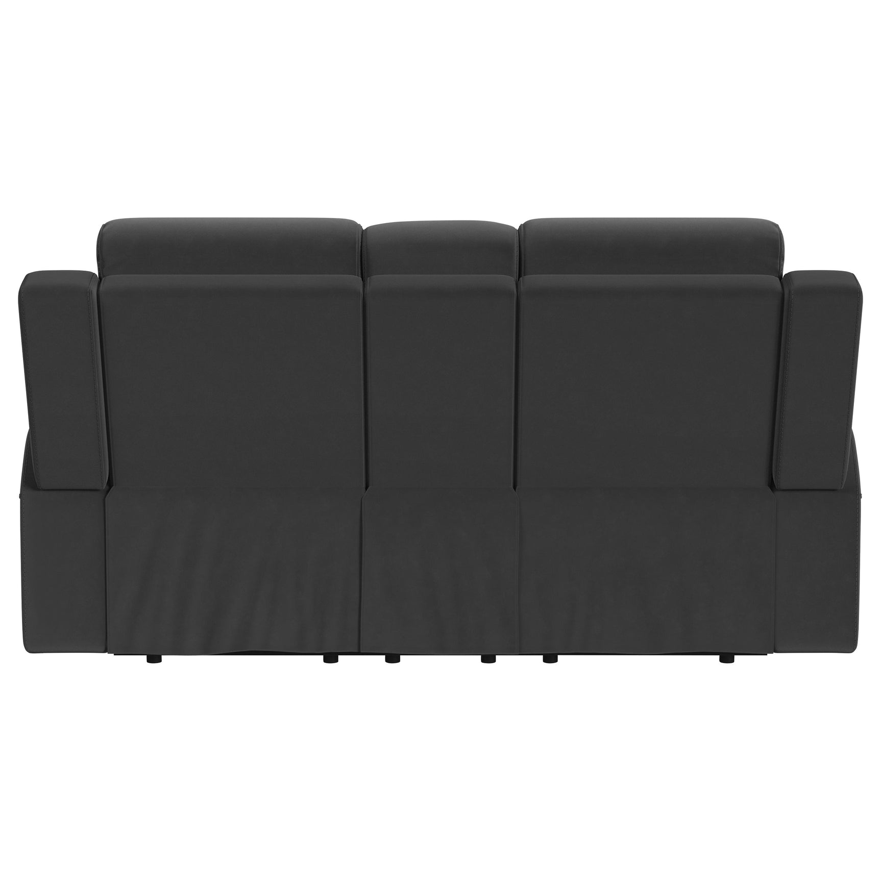 Brentwood Dark Charcoal Reclining Loveseat - Ornate Home