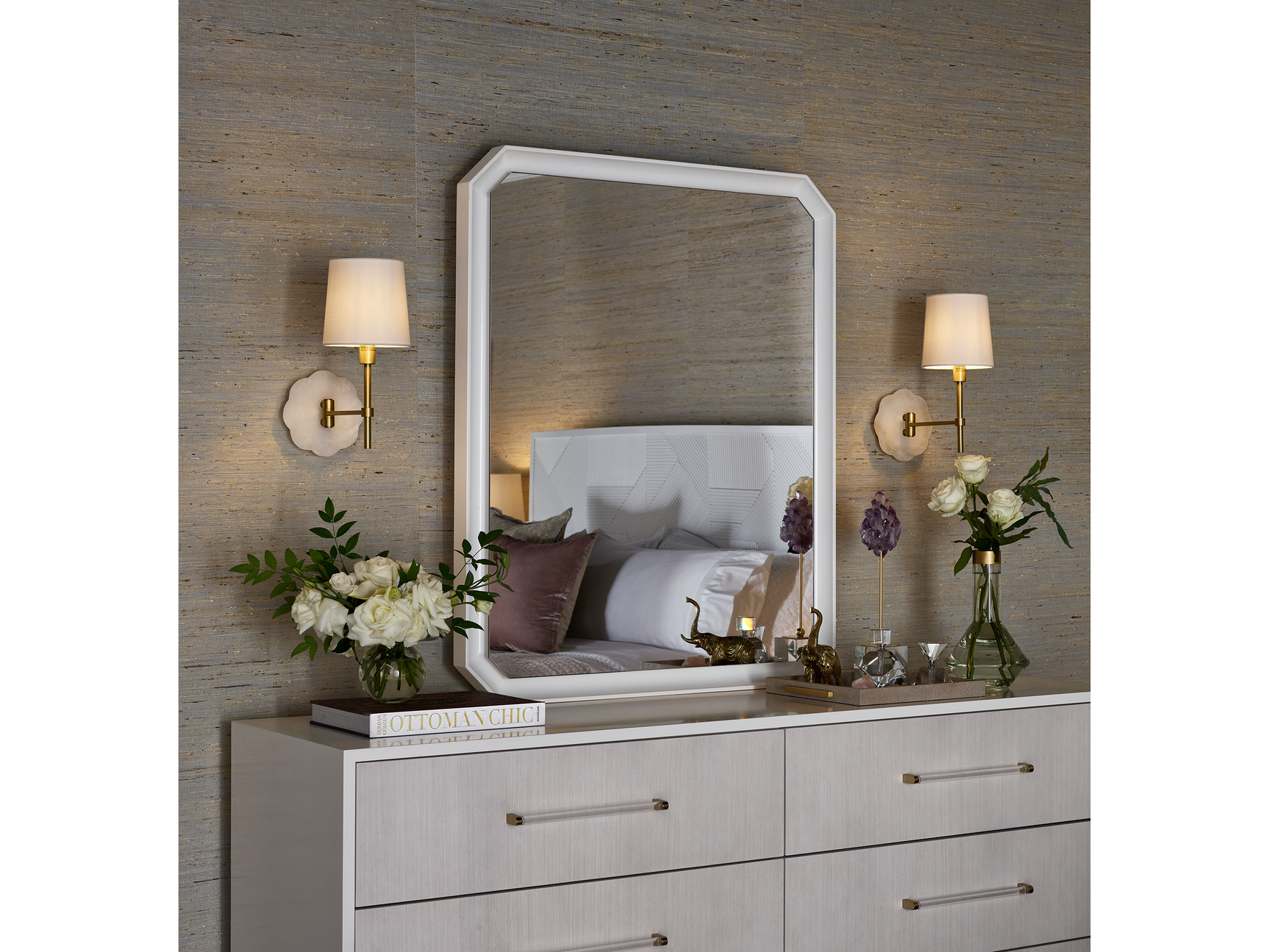 Brentwood White Lacquer Dresser - Ornate Home