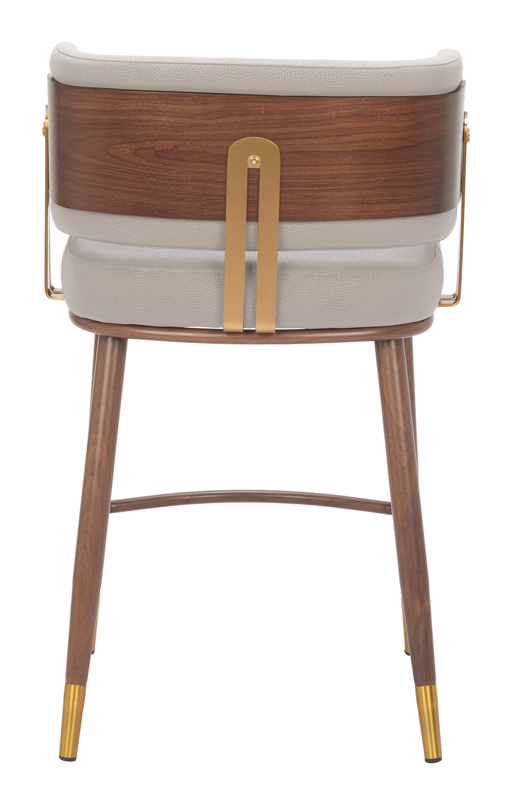 Brew Beige & Walnut Counter Stool - Ornate Home
