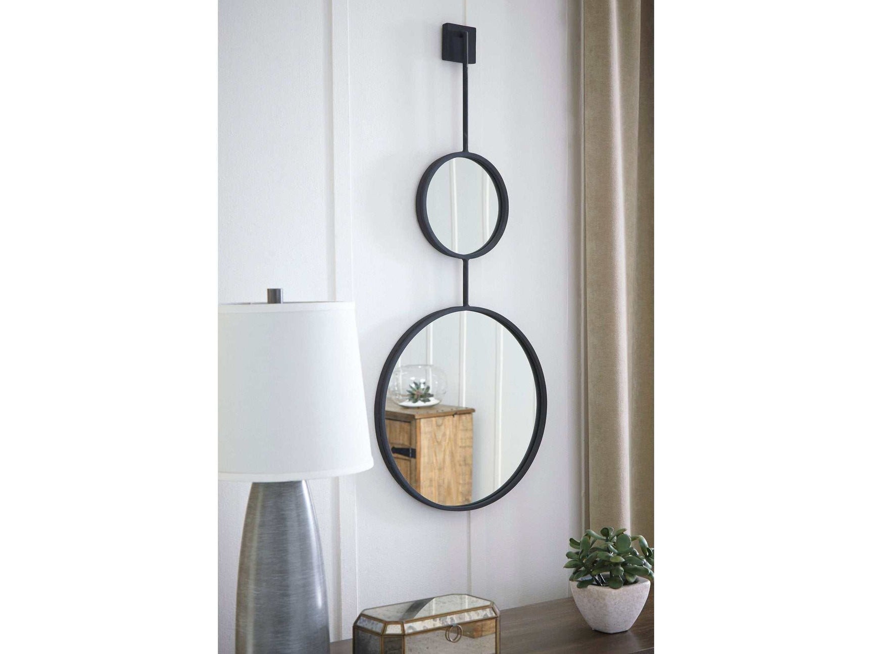 Brewer Black Accent Wall Mirror (Online Special Price) - Ornate Home
