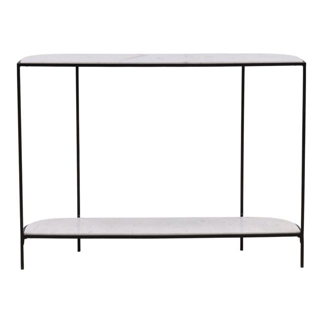 Brian White/Black Console Table - Ornate Home