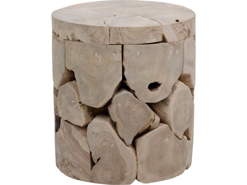 Briar Bleached Round Side Table - Ornate Home