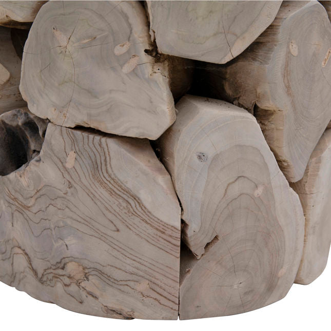 Briar Bleached Round Side Table - Ornate Home