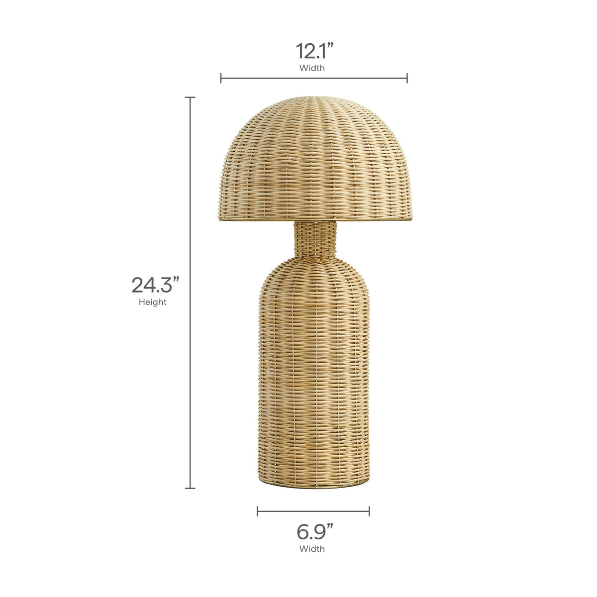 Briar Natural Rattan Table Lamp - Ornate Home