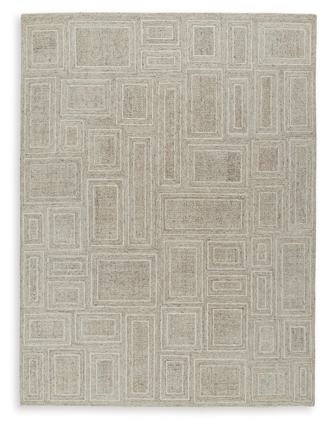 Brickburgh Gray/Ivory/Honey Large Rug - Ornate Home