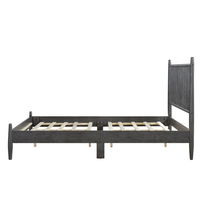 Brickell Gray Full Platform Bed - Ornate Home