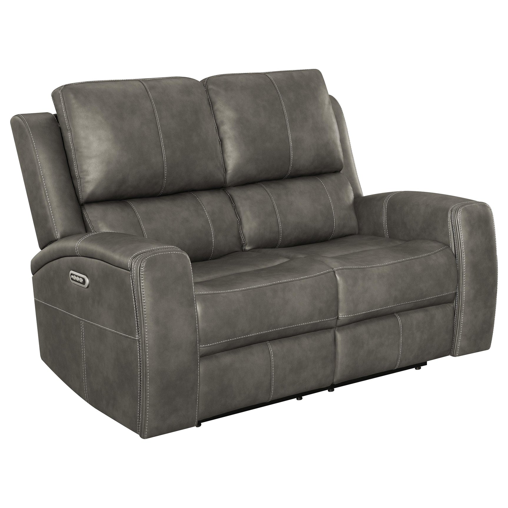 Brickston Charcoal 2-piece Triple Power Reclining Sofa Set - Ornate Home